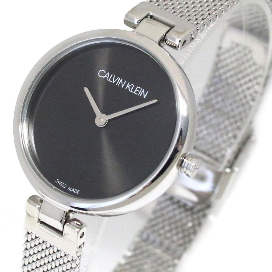  Shop Authentic Calvin Klein Authentic Black Dial Silver Mesh Bracelet Watch for Women - K8G23121 - Luxxuri