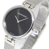  Shop Authentic Calvin Klein Authentic Black Dial Silver Mesh Bracelet Watch for Women - K8G23121 - Luxxuri