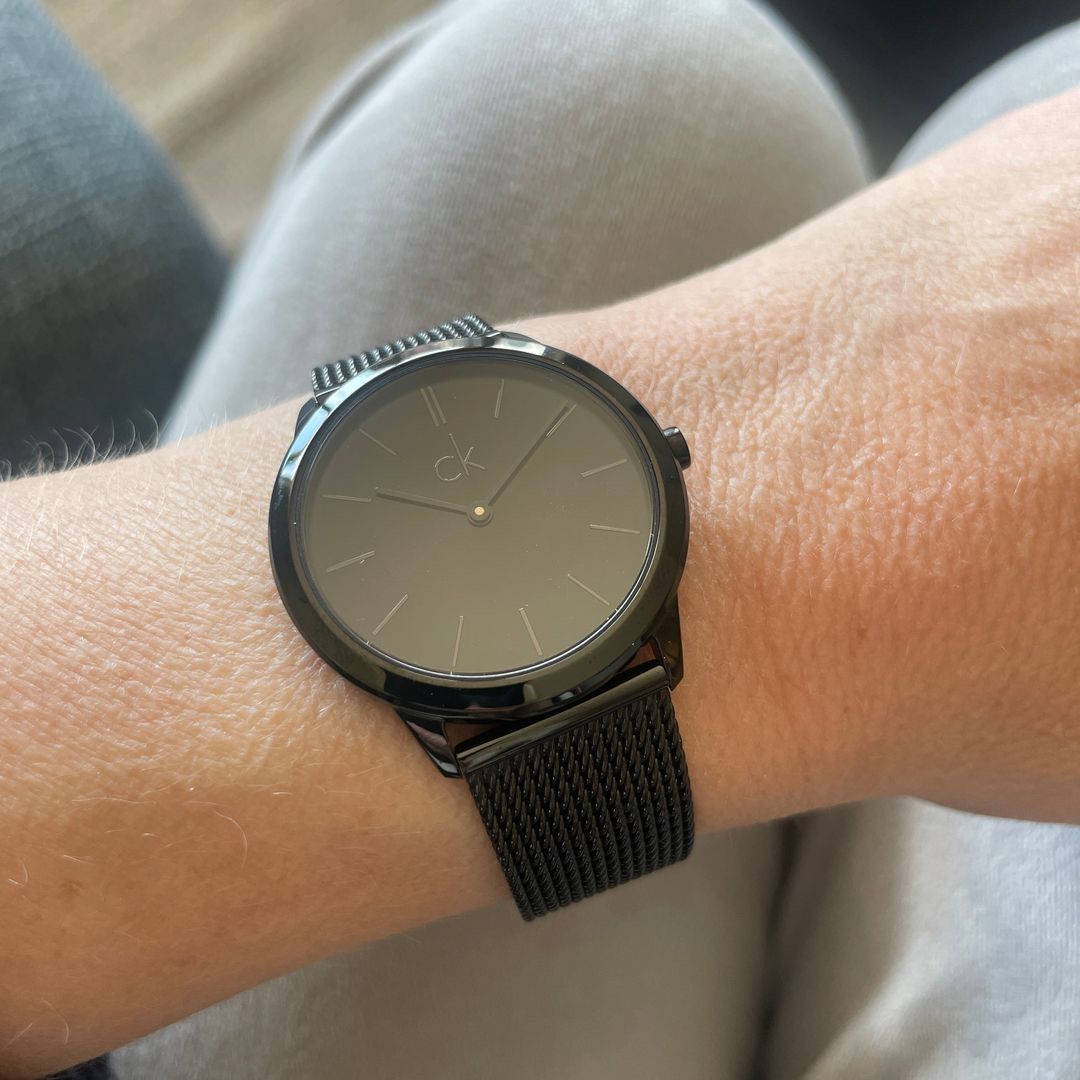  Shop Authentic Calvin Klein Minimal Black Dial Black Mesh Bracelet Watch for Men - K3M214B1 - Luxxuri