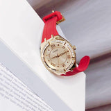  Shop Authentic Guess Cosmo Diamonds Gold Dial Red Rubber Strap Watch for Women - GW0034L6 - Luxxuri