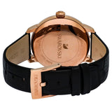  Shop Authentic Swarovski Crystalline Hours Black Dial Black Leather Strap Watch for Women - 5295377 - Luxxuri