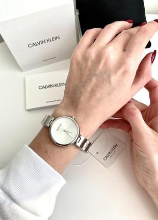  Shop Authentic Calvin Klein Minimal White Dial Silver Mesh Bracelet Watch for Women - K3M5215X - Luxxuri