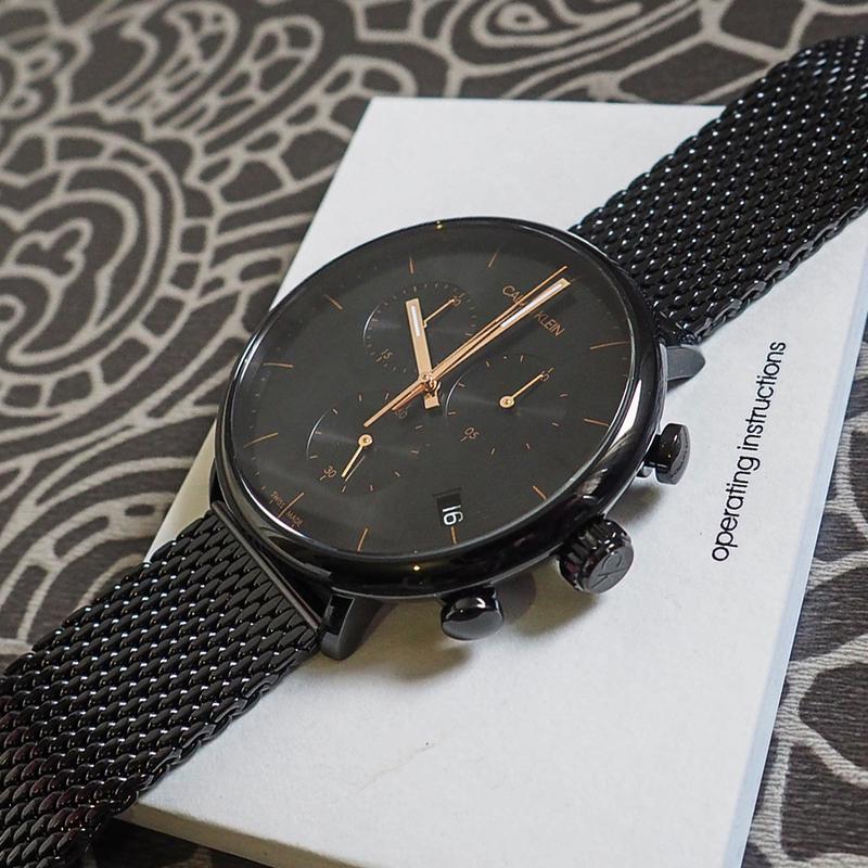  Shop Authentic Calvin Klein High Noon Black Dial Black Mesh Bracelet Watch for Women - K8M27421 - Luxxuri
