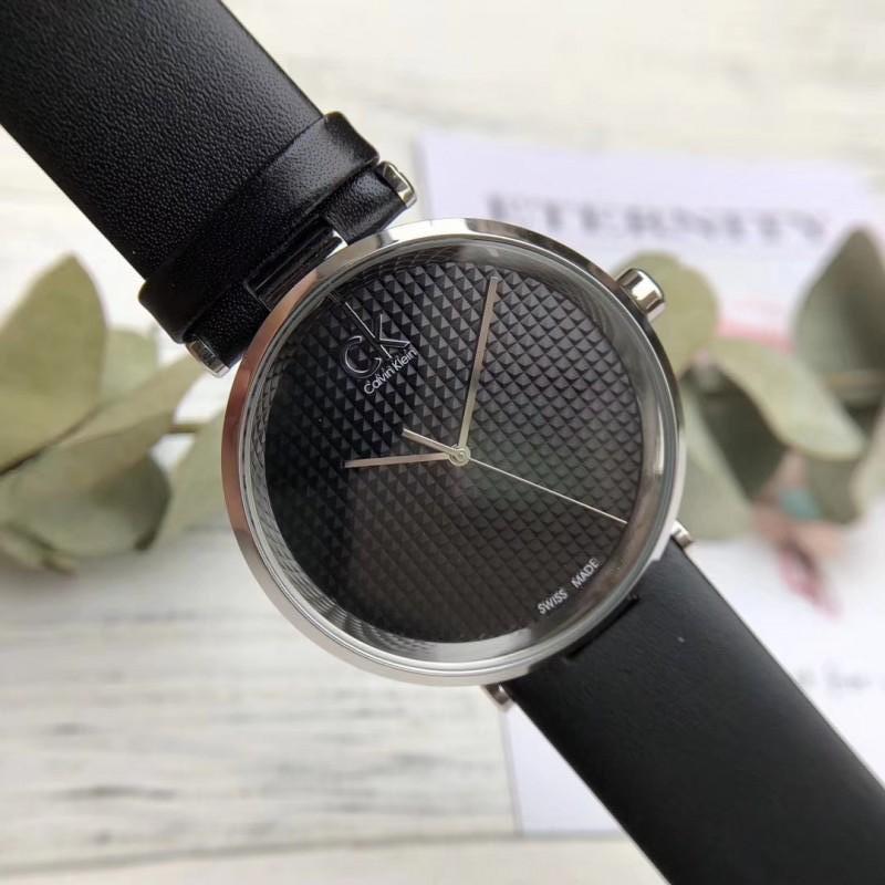  Shop Authentic Calvin Klein Sight Black Dial Black Leather Strap Watch for Men - K1S21102 - Luxxuri