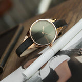  Shop Authentic Calvin Klein Rebel Black Dial Black Leather Strap Watch for Women - K8P236C1 - Luxxuri