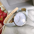  Shop Authentic Calvin Klein Rebel Grey Dial Grey Leather Strap Watch for Women - K8P231Q4 - Luxxuri