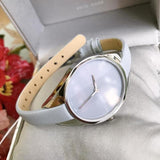  Shop Authentic Calvin Klein Rebel Grey Dial Grey Leather Strap Watch for Women - K8P231Q4 - Luxxuri