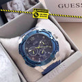  Shop Authentic Guess Genesis Multi Function Analog Blue Dial Blue Rubber Strap Watch For Men - W1254G1 - Luxxuri