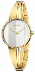  Shop Authentic Calvin Klein Drift Silver Dial Gold Steel Strap Watch for Women - K6S2N516 - Luxxuri