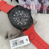  Shop Authentic Guess Legacy Black Dial Red Silicone Strap Watch for Men - W1049G6 - Luxxuri