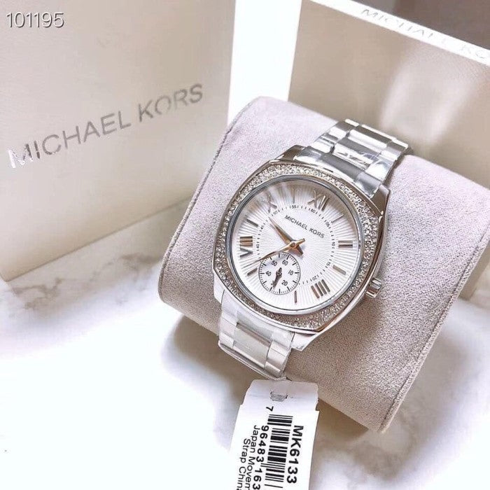  Shop Authentic Michael Kors Bryn Quartz Silver Dial Silver Steel Strap Watch For Women - MK6133 - Luxxuri