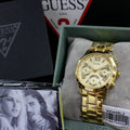  Shop Authentic Guess Mini Sunrise Quartz Gold Dial Gold Steel Strap Watch For Women - W0448L2 - Luxxuri