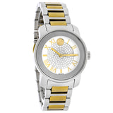  Shop Authentic Movado Bold Silver Dial Two Tone Steel Strap Watch For Women - 3600256 - Luxxuri