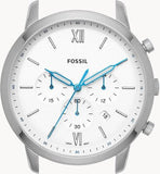  Shop Authentic Fossil Neutra Chronograph White Dial Silver Steel Strap Watch for Men - FS5433 - Luxxuri