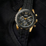  Shop Authentic Guess Caliber Chronograph Black Dial Black Rubber Strap Watch for Men - W0864G3 - Luxxuri
