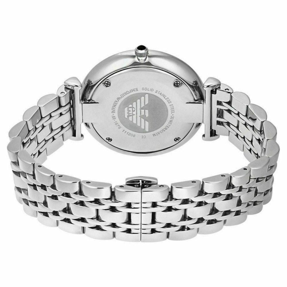  Shop Authentic Emporio Armani Retro Black Dial Silver Steel Strap Watch For Men - AR1676 - Luxxuri