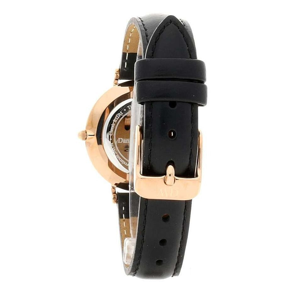  Shop Authentic Daniel Wellington Petite Sheffield White Dial Black Leather Strap Watch For Women - DW00100174 - Luxxuri