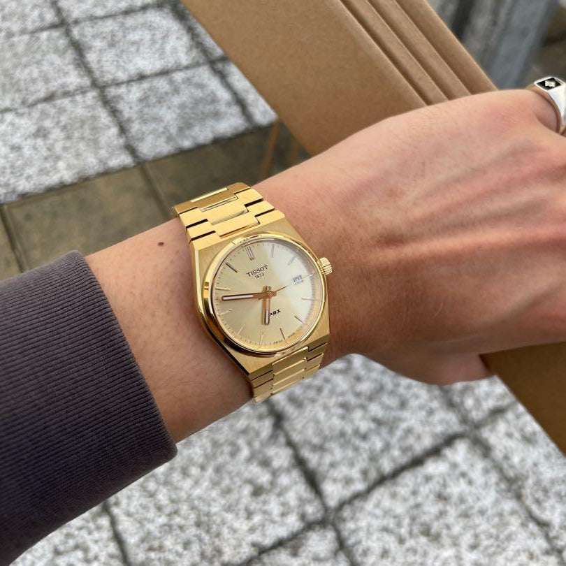  Shop Authentic Tissot PRX Gold Dial Gold Steel Strap Watch for Men - T137.210.33.021.00 - Luxxuri