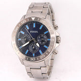  Shop Authentic Fossil Bannon Multifunction Blue Dial Silver Steel Strap Watch for Men - BQ2503 - Luxxuri