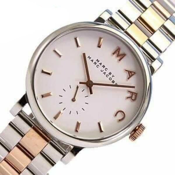  Shop Authentic Marc Jacobs Baker White Dial Two Tone Steel Strap Watch for Women - MBM3312 - Luxxuri