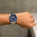  Shop Authentic Seiko 5 Sports Automatic Analog Blue Dial Silver Steel Strap Watch For Men - SRPD51K1 - Luxxuri