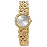  Shop Authentic Versace V Flare Diamonds Silver Dial Gold Steel Strap Watch for Women - VEBN00918 - Luxxuri