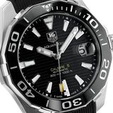  Shop Authentic Tag Heuer Aquaracer Calibre 5 Automatic Black Dial Black Rubber Strap Watch for Men -  WAY211A.FT6151 - Luxxuri