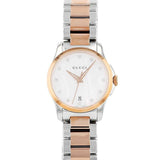  Shop Authentic Gucci G Timeless Diamonds Mother of Pearl Dial Two Tone Steel Strap Watch For Women - YA126544 - Luxxuri