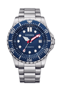 Citizen Promaster Mechanical Blue Dial Silver Steel Strap Watch For Men - NJ0121-89L