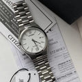  Shop Authentic Citizen Tsuyosa Automatic White Dial Silver Steel Strap Watch For Men - NJ0150-81A - Luxxuri