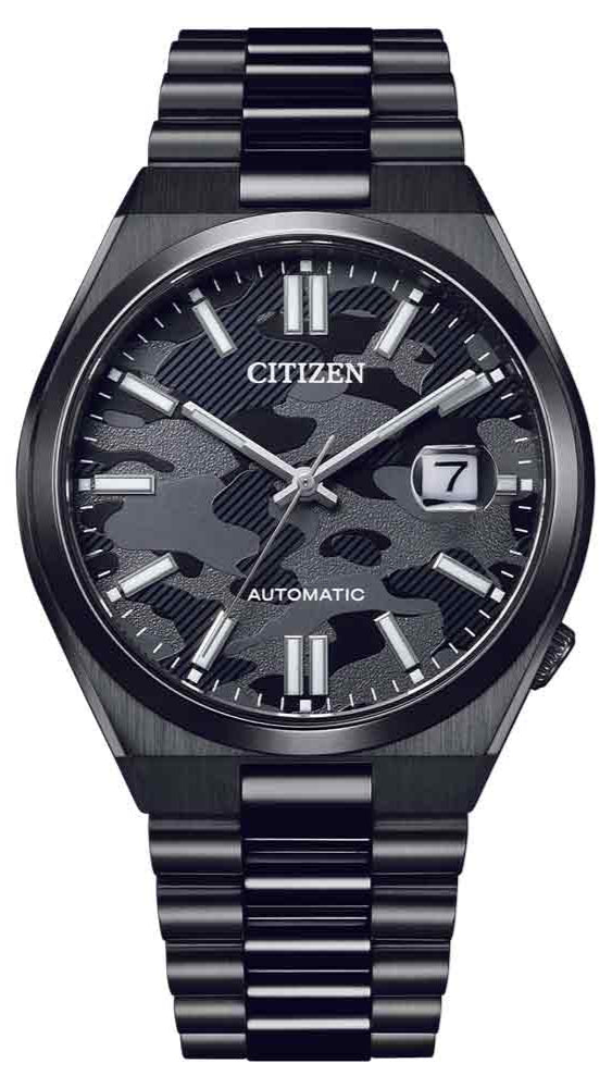  Shop Authentic Citizen Tsuyosa Automatic Camouflage Black Dial Black Steel Strap Watch For Men - NJ0155-87E - Luxxuri
