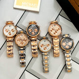  Shop Authentic Michael Kors Ritz Chronograph Rose Gold Dial Rose Gold Steel Strap Watch For Women - MK7302 - Luxxuri