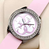  Shop Authentic Guess G-Twist Diamonds Silver Dial Pink Rubber Strap Watch for Women - W1240L1 - Luxxuri