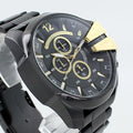  Shop Authentic Diesel Mega Chief Chronograph Black Dial Black Steel Strap Watch For Men - DZ4338 - Luxxuri