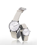  Shop Authentic Calvin Klein Post Minimal Silver Dial White Leather Strap Watch for Men - K7621126 - Luxxuri