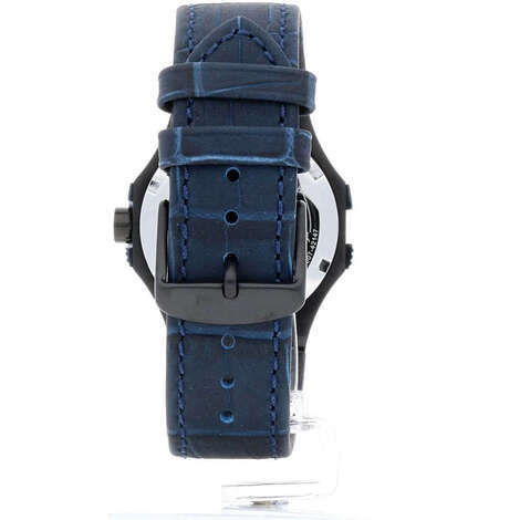  Shop Authentic Maserati Potenza Black Dial 42mm Blue Leather Strap Watch For Men - R8851108007 - Luxxuri