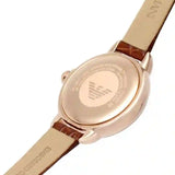  Shop Authentic Emporio Armani Mia Quartz Silver Dial Brown Leather Strap Watch For Women - AR11525 - Luxxuri