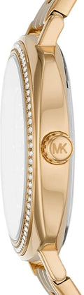  Shop Authentic Michael Kors Nia Quartz Gold Dial Gold Steel Strap Watch For Women - MK3989 - Luxxuri