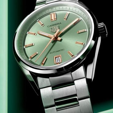  Shop Authentic Tag Heuer Carrera Date Automatic 18K Green Dial Silver Steel Strap Watch for Women - WBN2312.BA0001 - Luxxuri