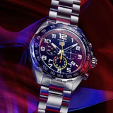  Shop Authentic Tag Heuer Formula 1 Gulf Edition Chronograph Blue Dial Silver Steel Strap Watch for Men - CAZ101AT.BA0842 - Luxxuri
