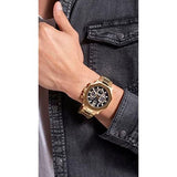  Shop Authentic Guess Edge Chronograph Black Dial Gold Steel Strap Watch For Men - GW0539G2 - Luxxuri
