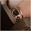  Shop Authentic Daniel Wellington Iconic Link Black Dial Rose Gold Steel Strap Watch for Women - DW00100212 - Luxxuri