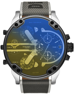  Shop Authentic Diesel Mr. Daddy 2.0 Chronograph Black Dial Grey Nylon Strap Watch For Men - DZ7429 - Luxxuri