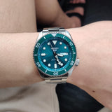  Shop Authentic Seiko 5 Sports Automatic Green Dial Silver Steel Strap Watch For Men - SRPD61K1 - Luxxuri