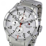  Shop Authentic Tommy Hilfiger Trent Multifunction White Dial Silver Steel Strap Watch for Men - 1791140 - Luxxuri