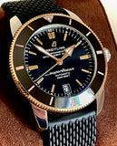  Shop Authentic Breitling Superocean Heritage II B20 42mm Black Dial Black Mesh Bracelet Mens Watch - UB2010121B1S1 - Luxxuri