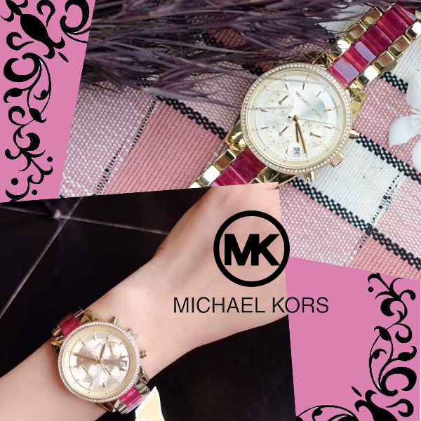  Shop Authentic Michael Kors Ritz Chronograph Gold Dial Two Tone Steel Strap Watch For Women - MK6517 - Luxxuri