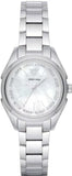  Shop Authentic Emporio Armani Valeria Quartz Mother of Pearl Dial Silver Steel Strap Watch For Women - AR11030 - Luxxuri
