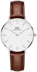  Shop Authentic Daniel Wellington Classic Petite St Mawes White Dial Brown Leather Strap Watch For Women - DW00100187 - Luxxuri