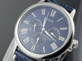  Shop Authentic Guess Wafer Chronograph Quartz Blue Dial Blue Leather Strap Watch For Men - W0496G3 - Luxxuri